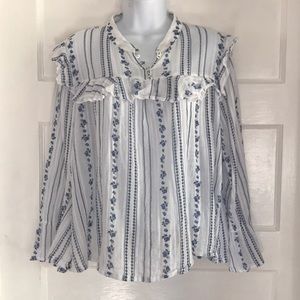 Women’s Lucky Brand Peasant Shirt SZ M